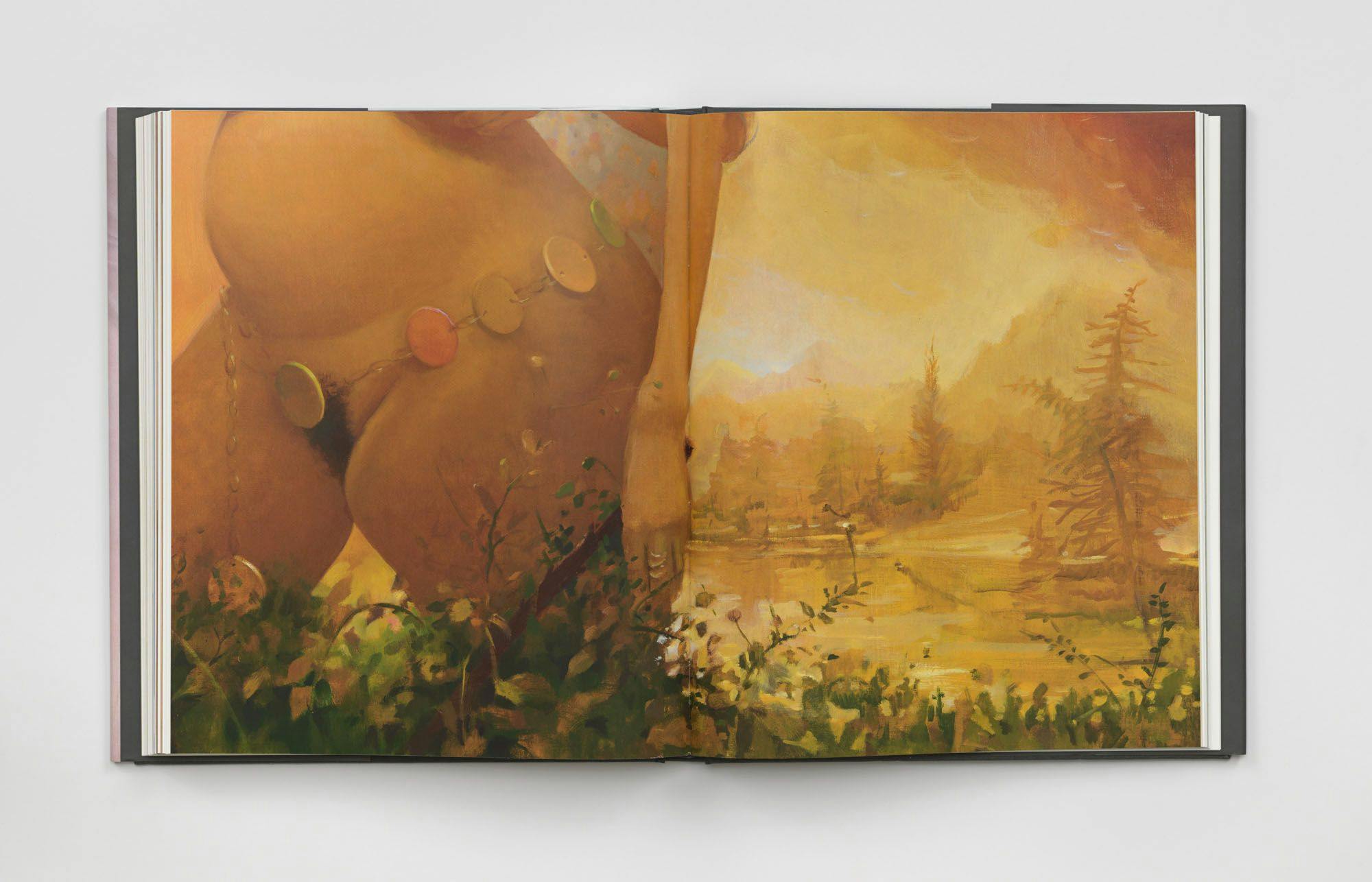 Interior spread of Lisa Yuskavage's book titled The Brood.