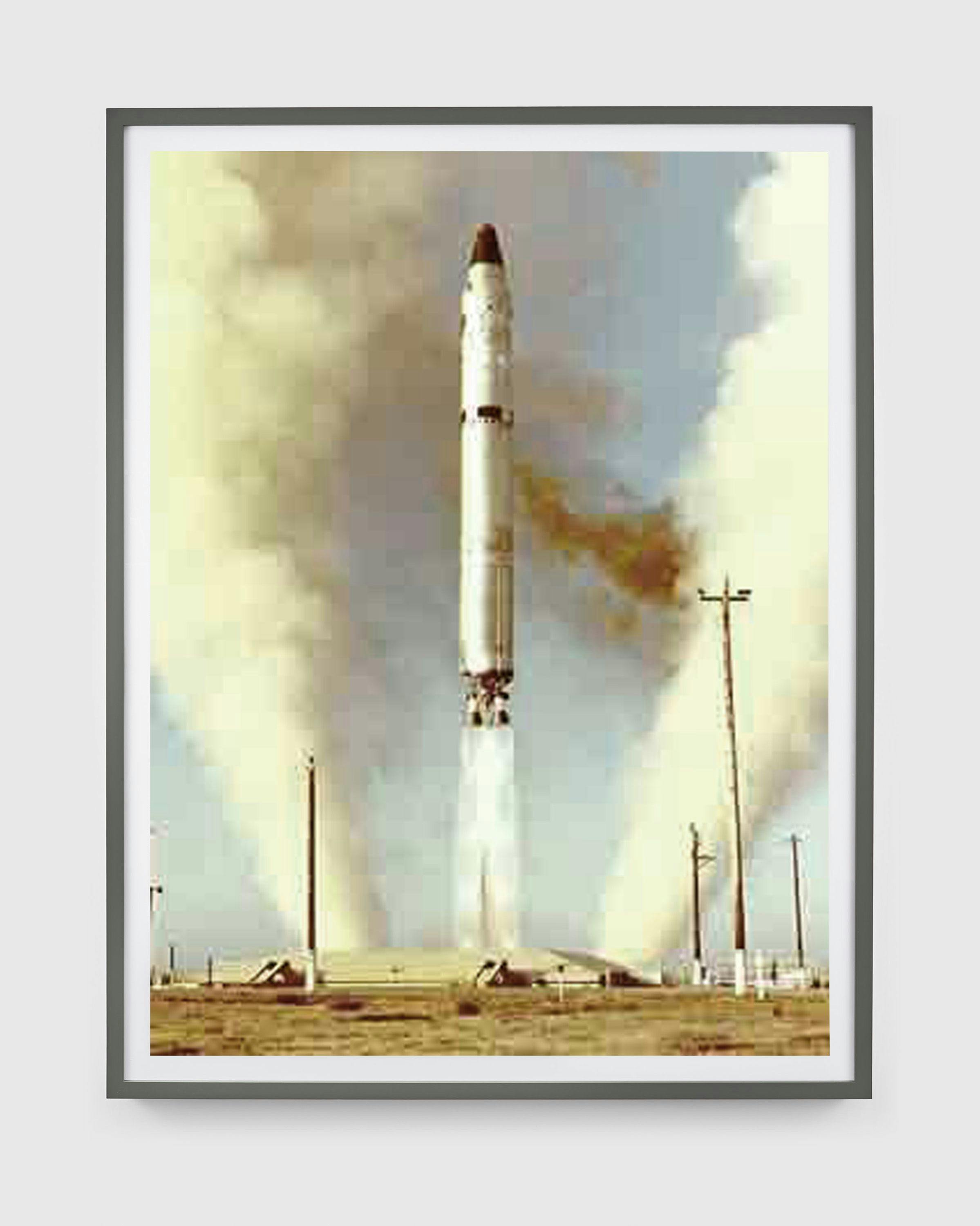 A chromogenic print with Diasec by Thomas Ruff, titled jpeg icbm04, dated 2007.