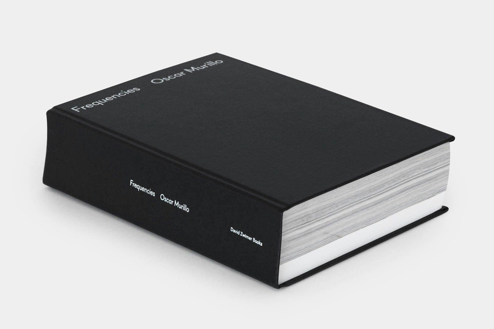 Front cover of a book titled Frequencies: Oscar Murillo, published by David Zwirner Books in 2015.