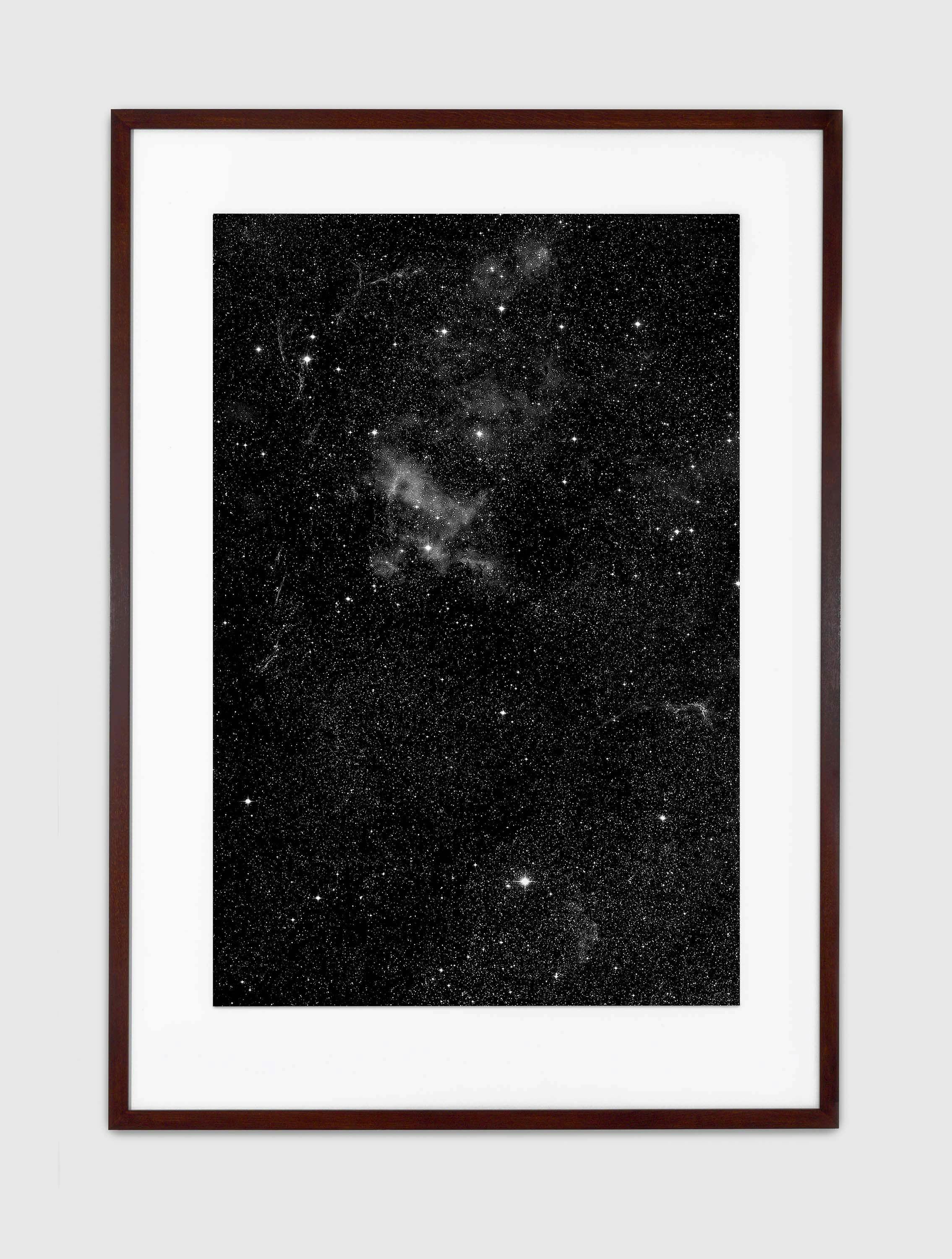 A chromogenic print with Diasec by Thomas Ruff, titled Stern 08h 52m/-45°, dated 1991.