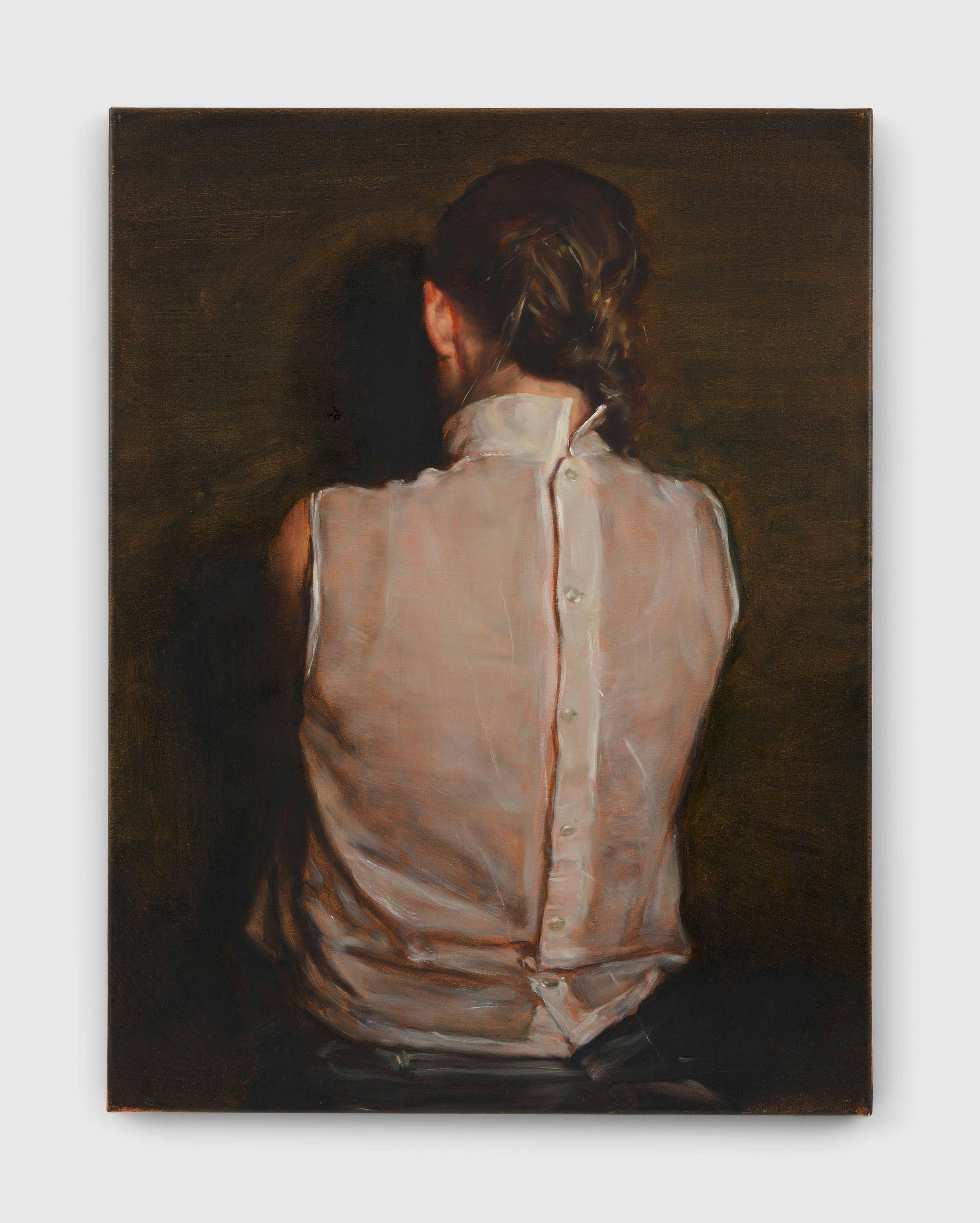 A painting by Michaël Borremans, titled The Ear (II), dated 2011.