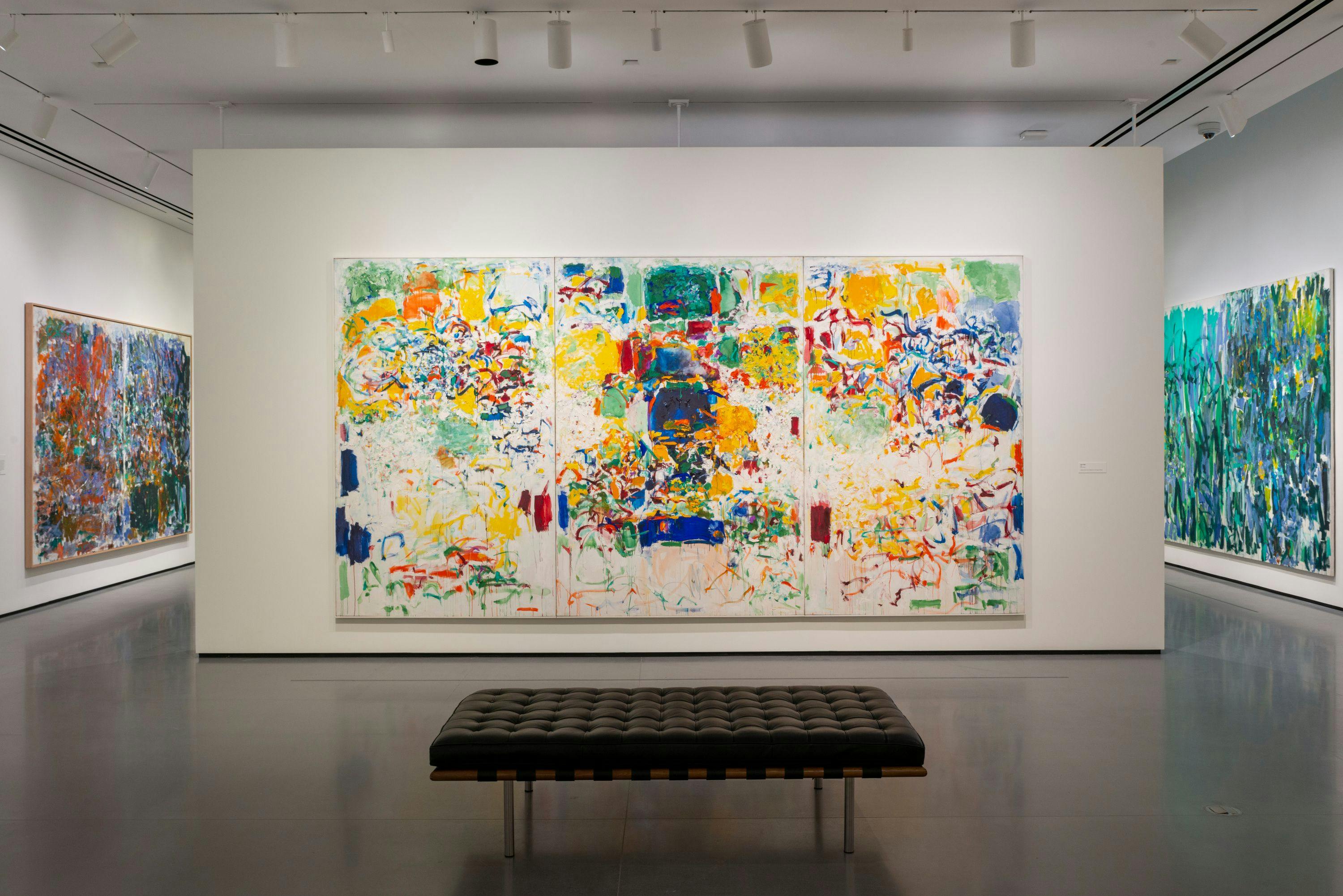 Installation view of the exhibition, Joan Mitchell, at Baltimore Museum of Art in Baltimore, dated 2022.