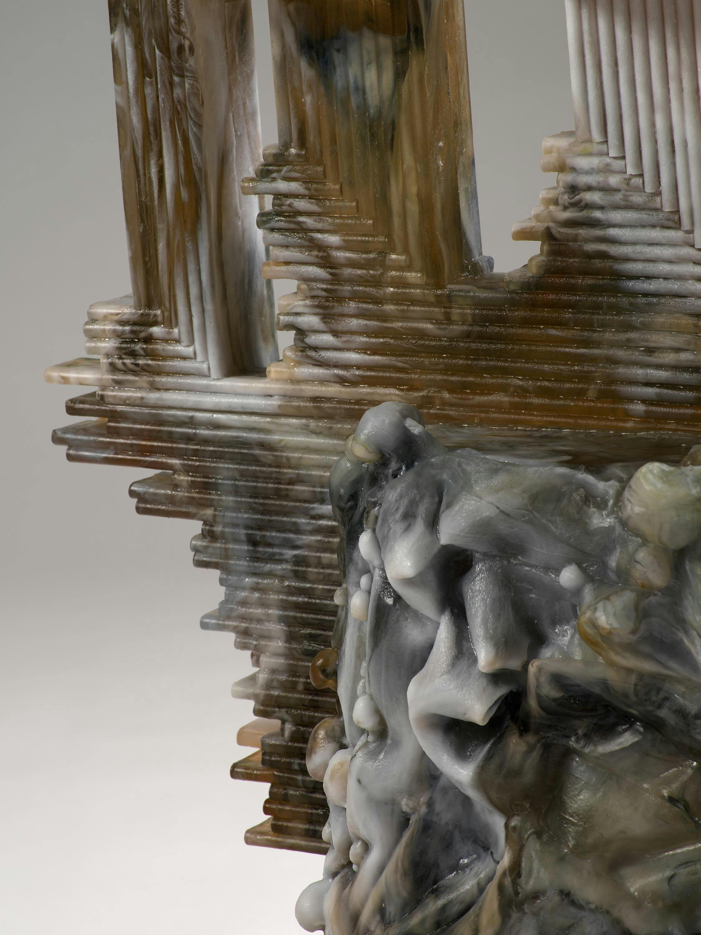 Detail from a sculpture by Andra Ursuta, titled Canopic Jerrycan, dated 2021.