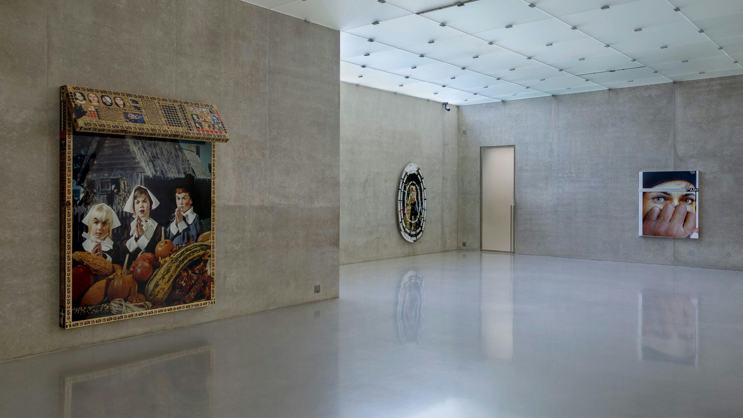 Installation view of the exhibition titled Jordan Wolfson at Kunsthaus Bregenz in Austria, dated 2022.