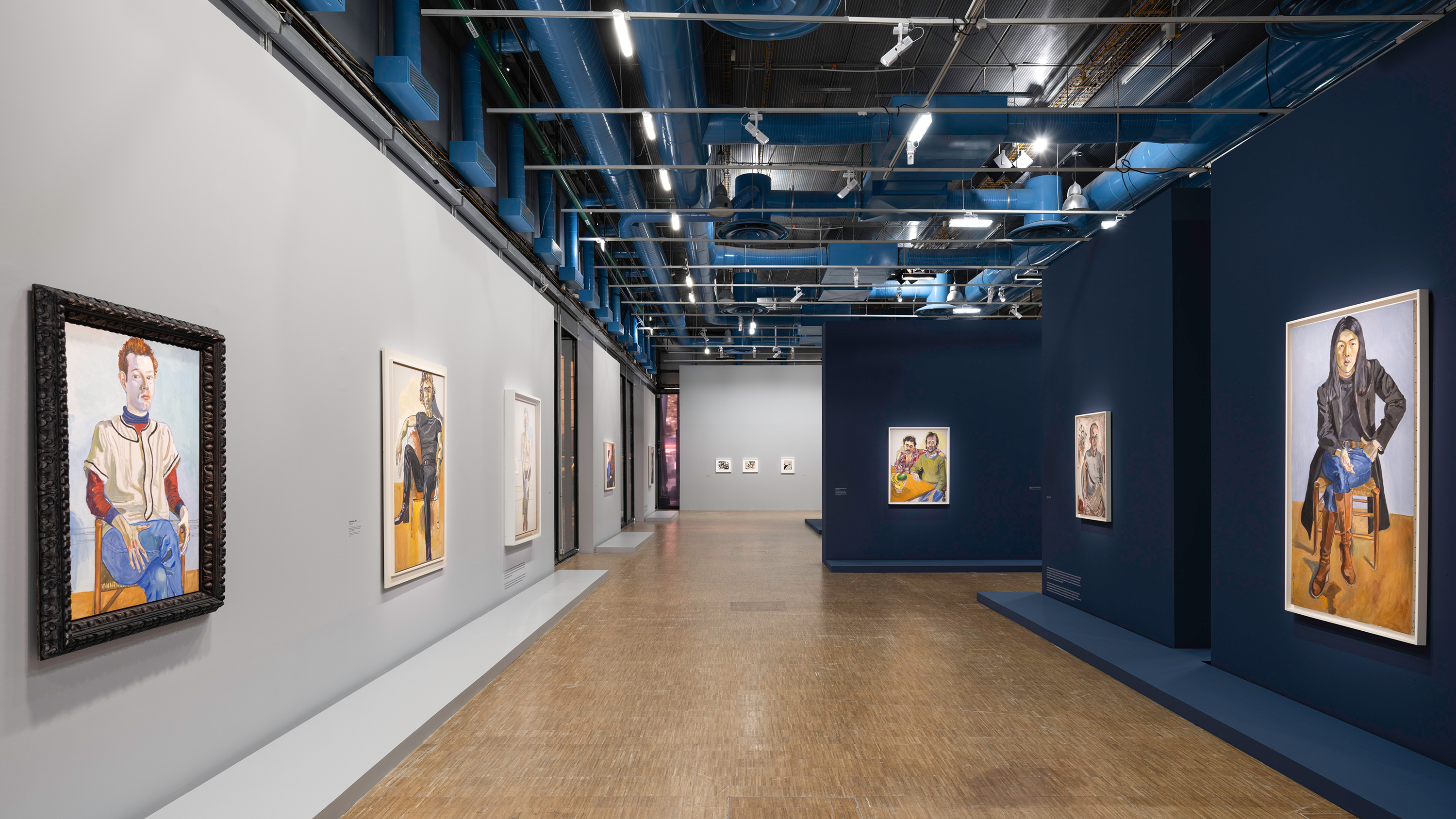 An installation view of Alice Neel: An Engaged Eye, Centre Pompidou, 2022