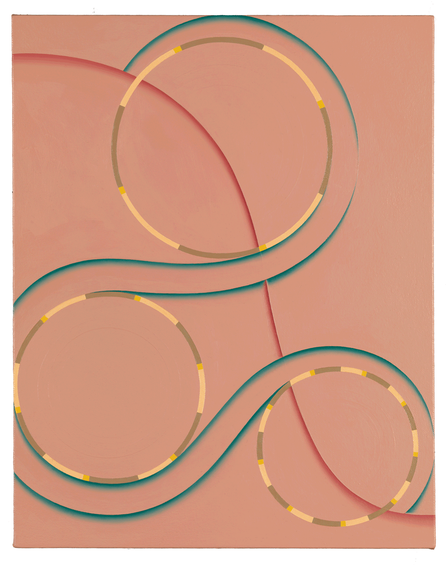 A painting by Tomma Abts, titled Isko, dated 2008. 