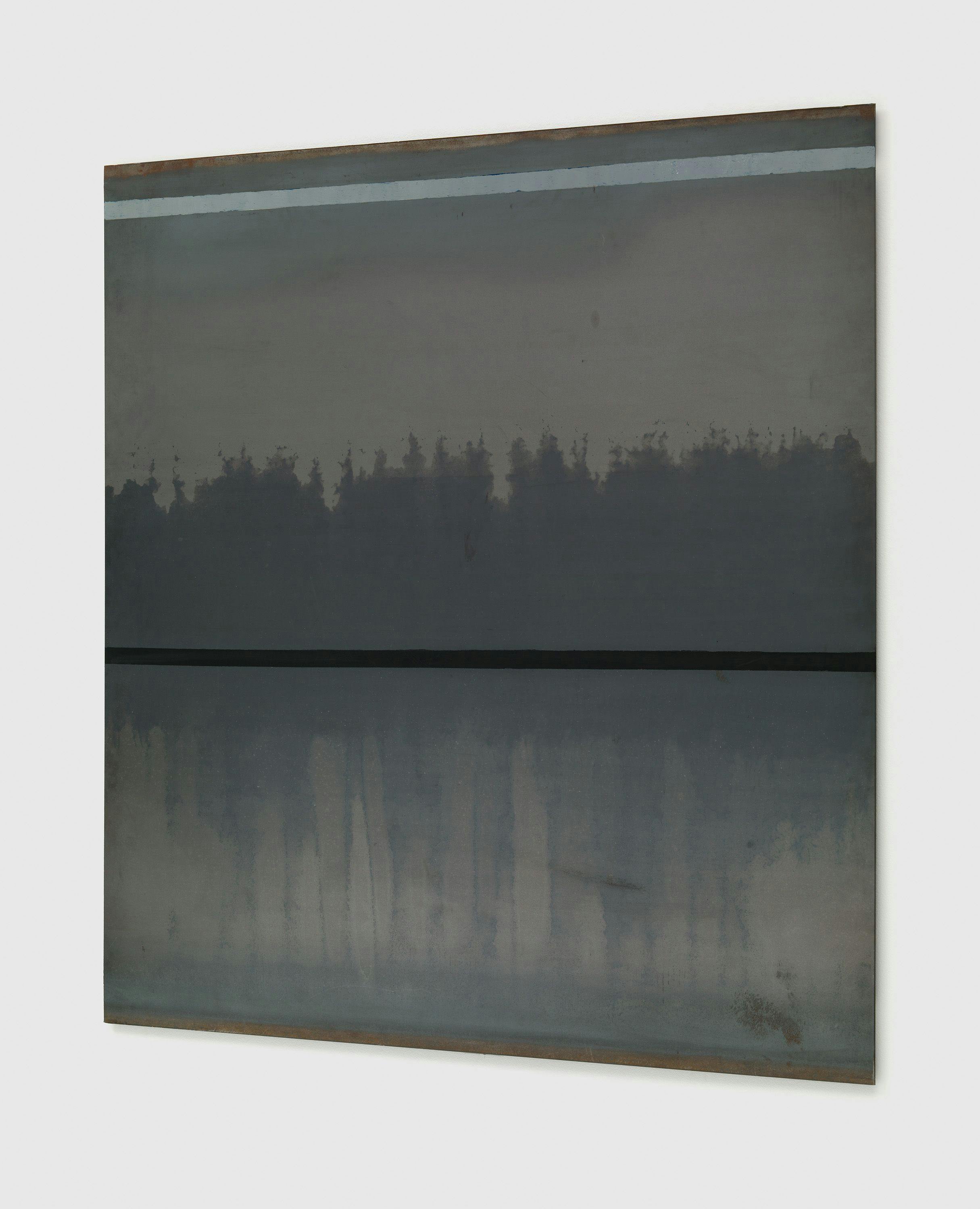 An untitled painting by Merrill Wagner, dated 1994.