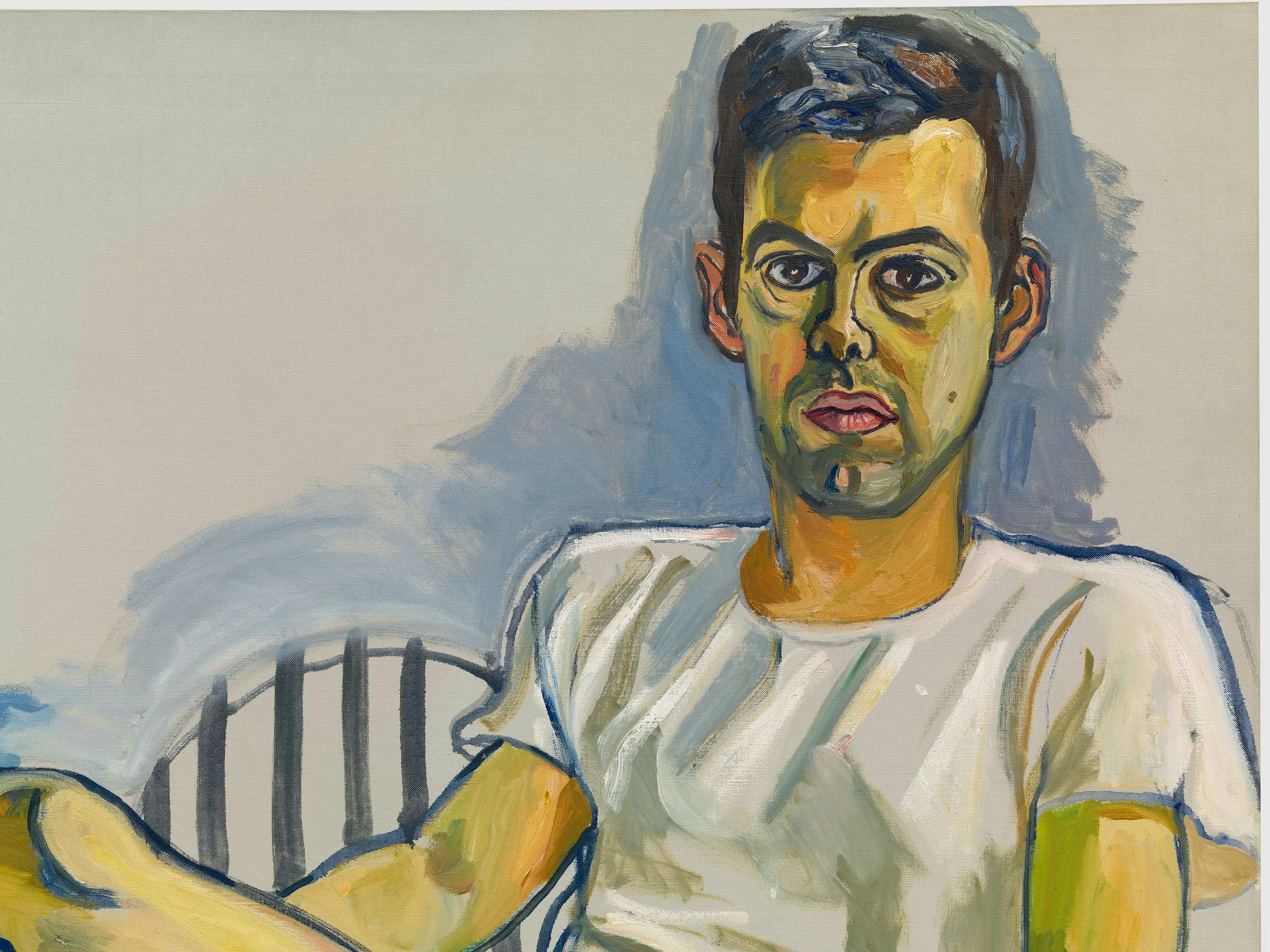 A detail from a painting by Alice Neel, titled Alice Neel Richard, dated 1967.