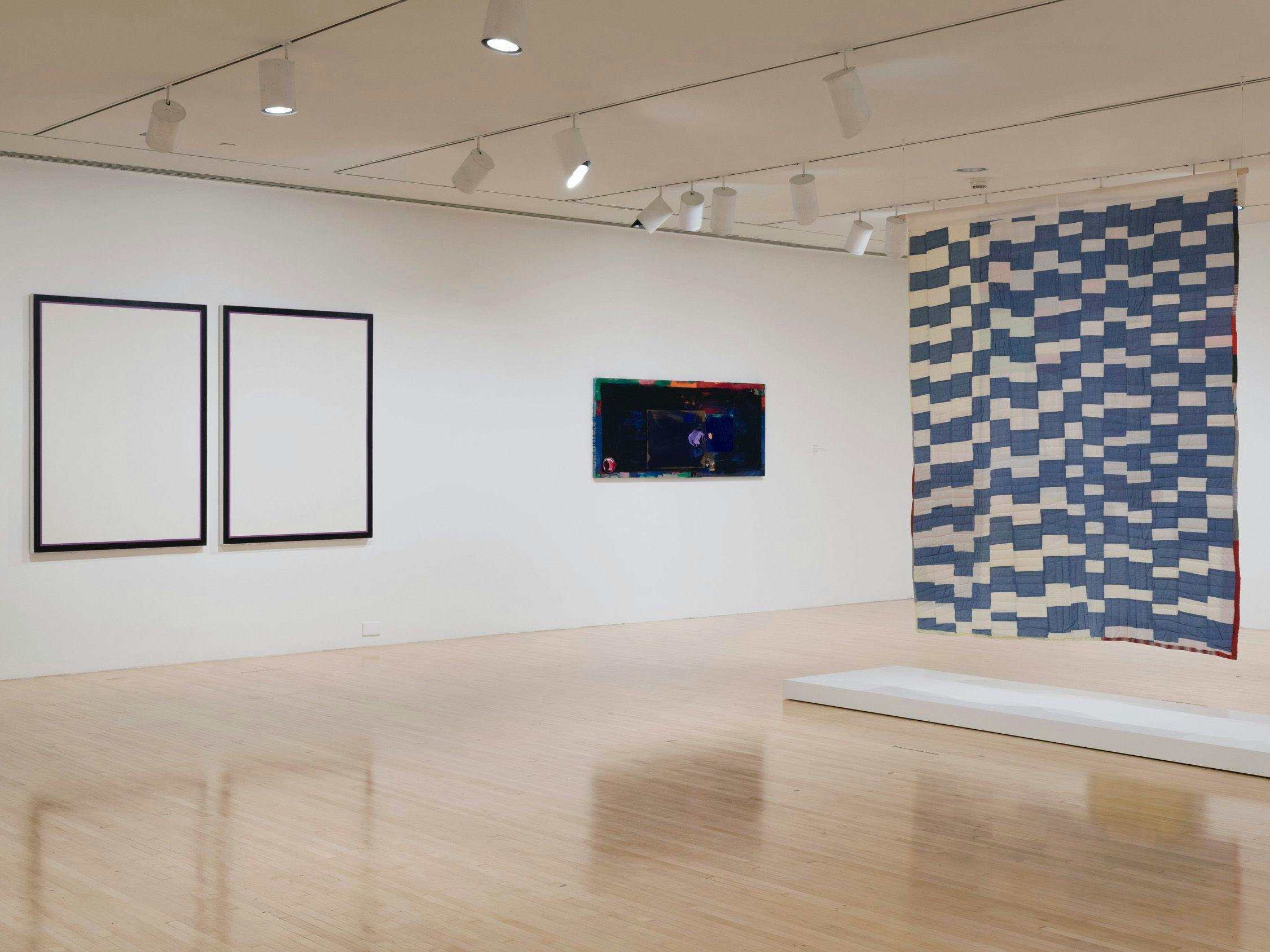 An installation view of the exhibition, Old and New Dreams: Recent Acquisitions in a Collection, at the Museum of Contemporary Art in Los Angeles, dated 2022.