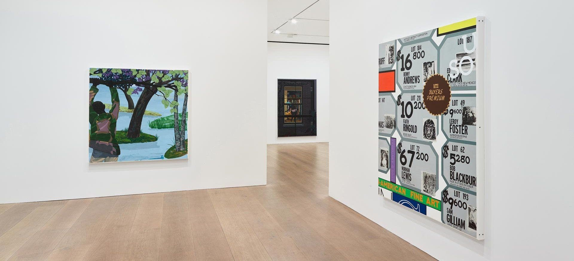 Installation view of the exhibition Marcel Dzama: Behind Every Curtain, at David Zwirner in New York, dated 2011. 